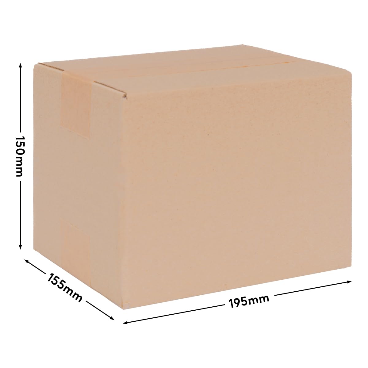 500 cajas plegables cajas de envío DHL cajas 190 x 150 x 140 mm, KK-20, 1-corrugado, material de cartón robusto, envío por correo, cajas de embalaje, cajas de cartón, cajas de almacenamiento,