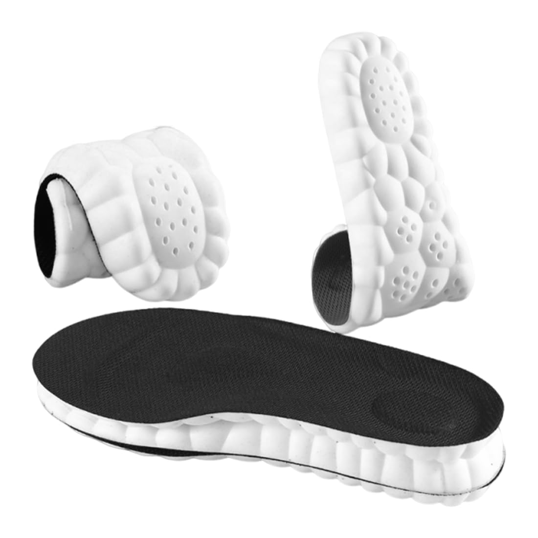 Plantillas Memory Foam Alivio Dolor Talón Absorción Impactos Antifatiga 37-38 Negro