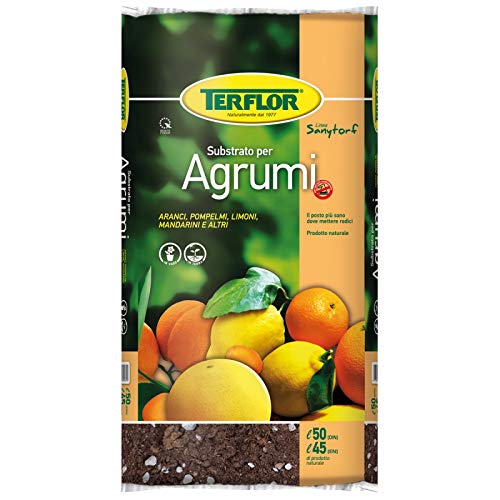 Terriccio Torba per Agrumi Substrato da 20 Lt Nutrimento Protezione Naturale