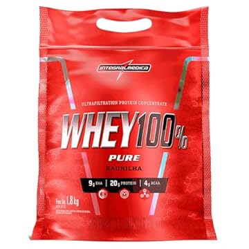 Whey 100% Pure 1,8kg Pouch Integralmedica - Baunilha