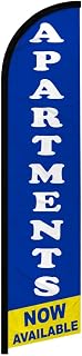 Apartments Now Available Windless Banner Advertising Flag - Perfect for Apartments, Condos, Real Estate, Self-Storage