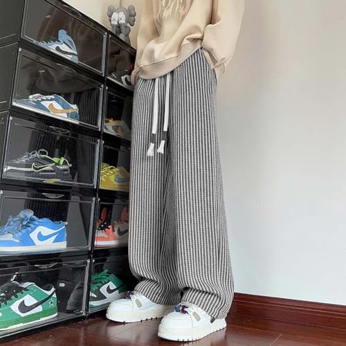 Image of KOTTY Men's Solid Wide Leg Relaxed Fit Drawstring Waist|Casual Joggers for Streetwear & Gym