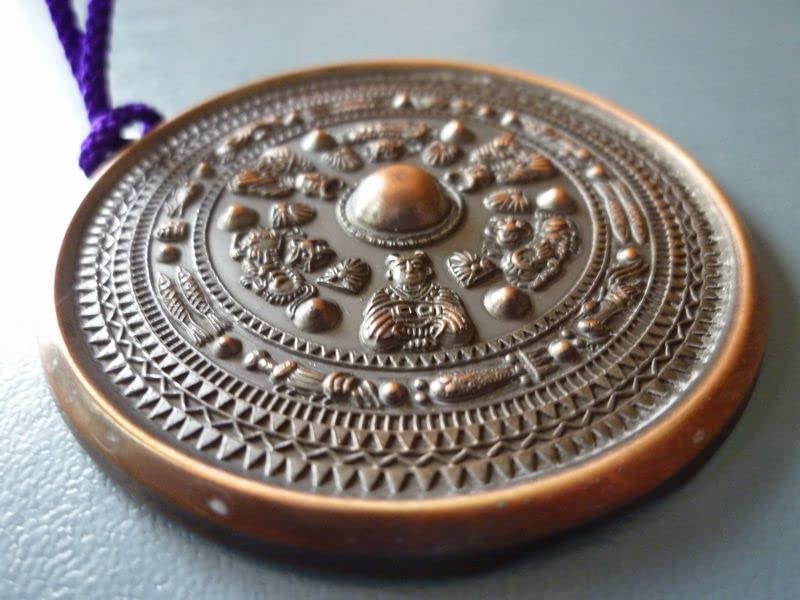 Amazon.co.jp: コロナ退散！銅鏡手鏡（三角縁神獣鏡モデル）銅 三種の