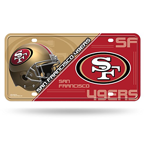 Plaque d'immatriculation NFL San Francisco 49Ers en métal pour décoration garage et salon