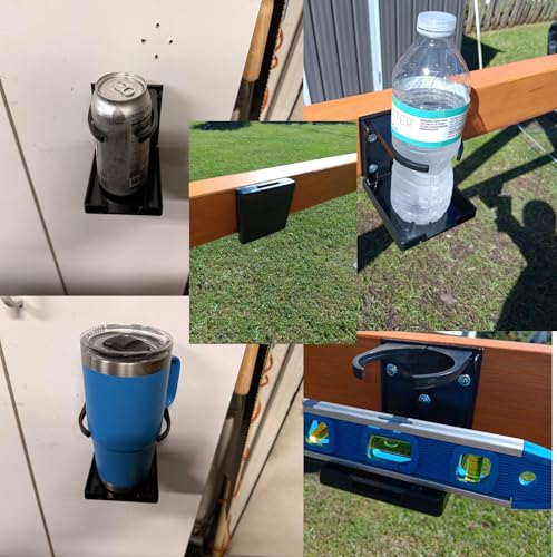 Portavasos plegable ajustable para vehículo 2 piezas negro miniatura 6
