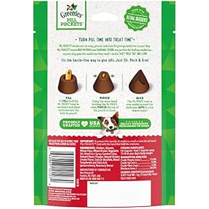 Greenies: Buste per Pillole per Cani, Formato Capsula Morbido Naturale, Aroma Noce Americana Affumicata - Confezione da 6 x 224g (180 Pezzi)
 - immagine 3