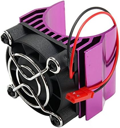 Yiguo Heatsink with 4.8-6V Cooling Fan for 1/10 Car 540/550 Size Motor Purple