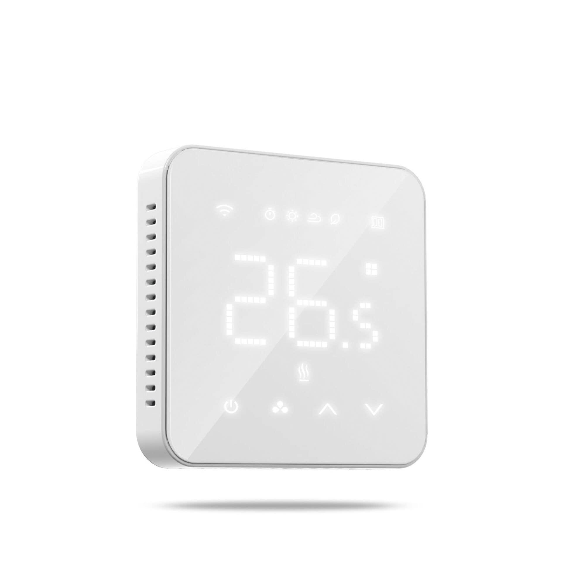 merossSmart Electric Thermostat, Underfloor Heating, WLAN Room Thermostat Compatible with HomeKit, Alexa and Google, Voice Mission, Remote Control and Schedule, LED Touchscreen Digital