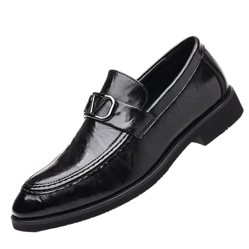 Amberjack Dress Shoes for Men Low Top Formal Business Oxford Shoes Pointed-Toe Tuxedo Dress Shoes