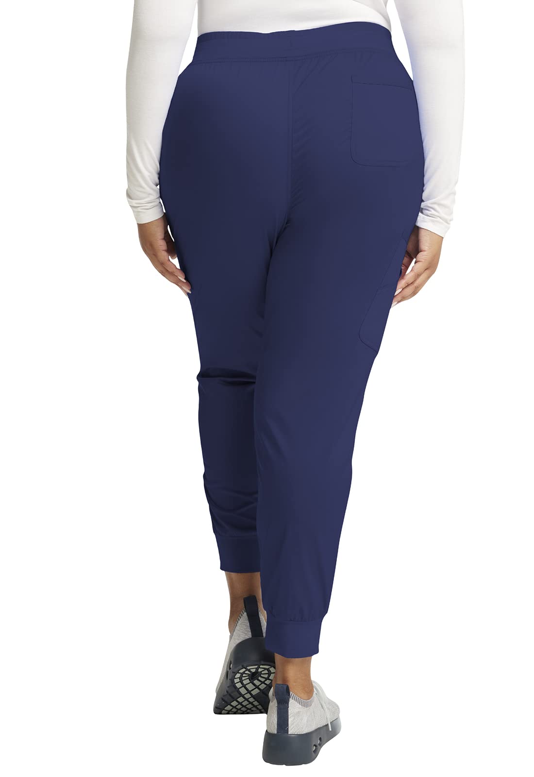 Cherokee WW2875 - Camiseta de uniforme médico para mujer, cuello en V, pantalón deportivo con cintura elástica WW115