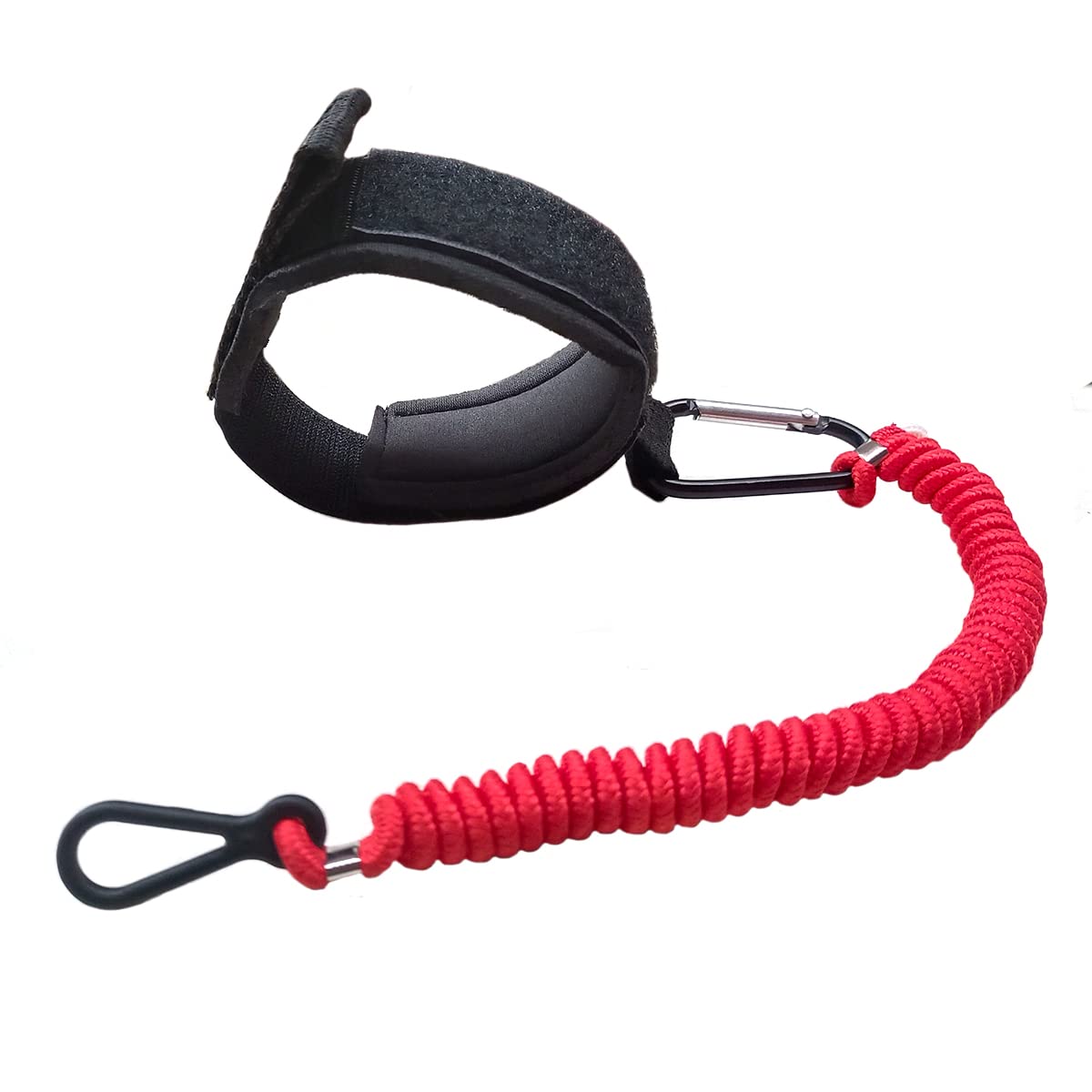 GZZTORES 8M0092850 Boat Kill Switch Lanyard with Wrist Replacement for Mercury Marine Boat Emergency Stop Switch Safety Lanyard Cord 54 Inch/137 Long -Replace 15920T54 (Aluminum Alloy Clip Red 1Pcs)