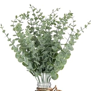 20pcs Eucalyptus Stems Artificial Eucalyptus Leaves Stems Artificial Fake Flowers for Home Office Flowers Bouquet Centerpiece Wedding Decoration Christmas Decor 2024