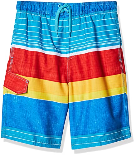 Image of Kanu Surf Boys' Victor Stripe Quick Dry Beach Board Shorts Swim Trunk