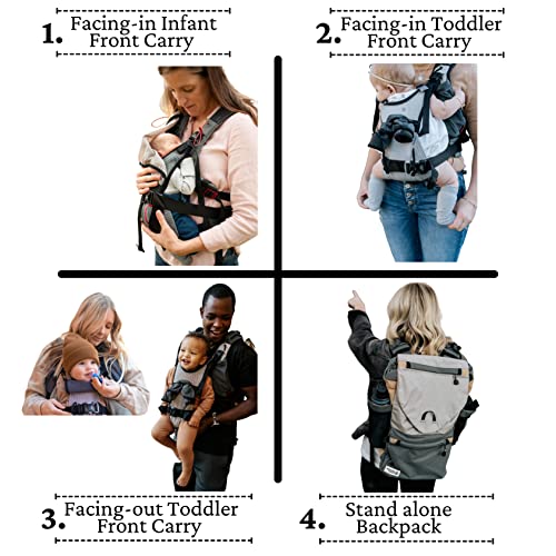 Hatcher Packs Travel Diaper Bag Backpack Convertible Baby Carrier, Unisex, Koala Gray #TOP7