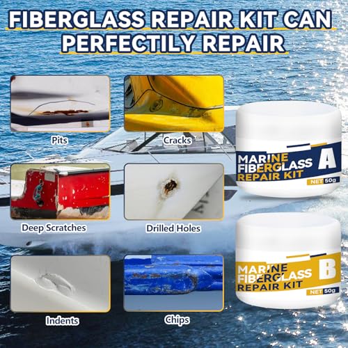 image for Mallbaola Marine Fiberglass Repair Kit for Boats, Gel Coat Repair Kit 
