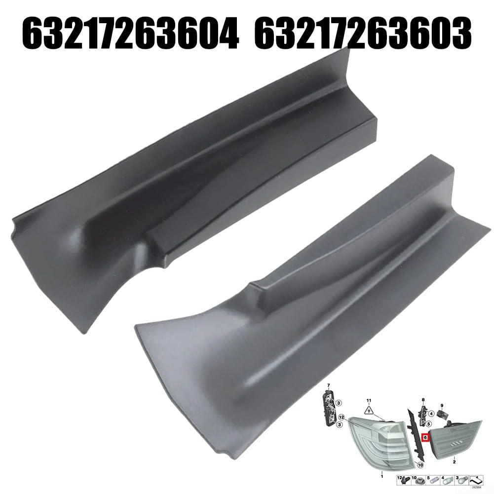 Coppia di coperture per fanali posteriori per BMW X3 F25 2011-2017, ricambio in plastica nera con OEM 63217263604 63217263603, set da 2 pezzi
