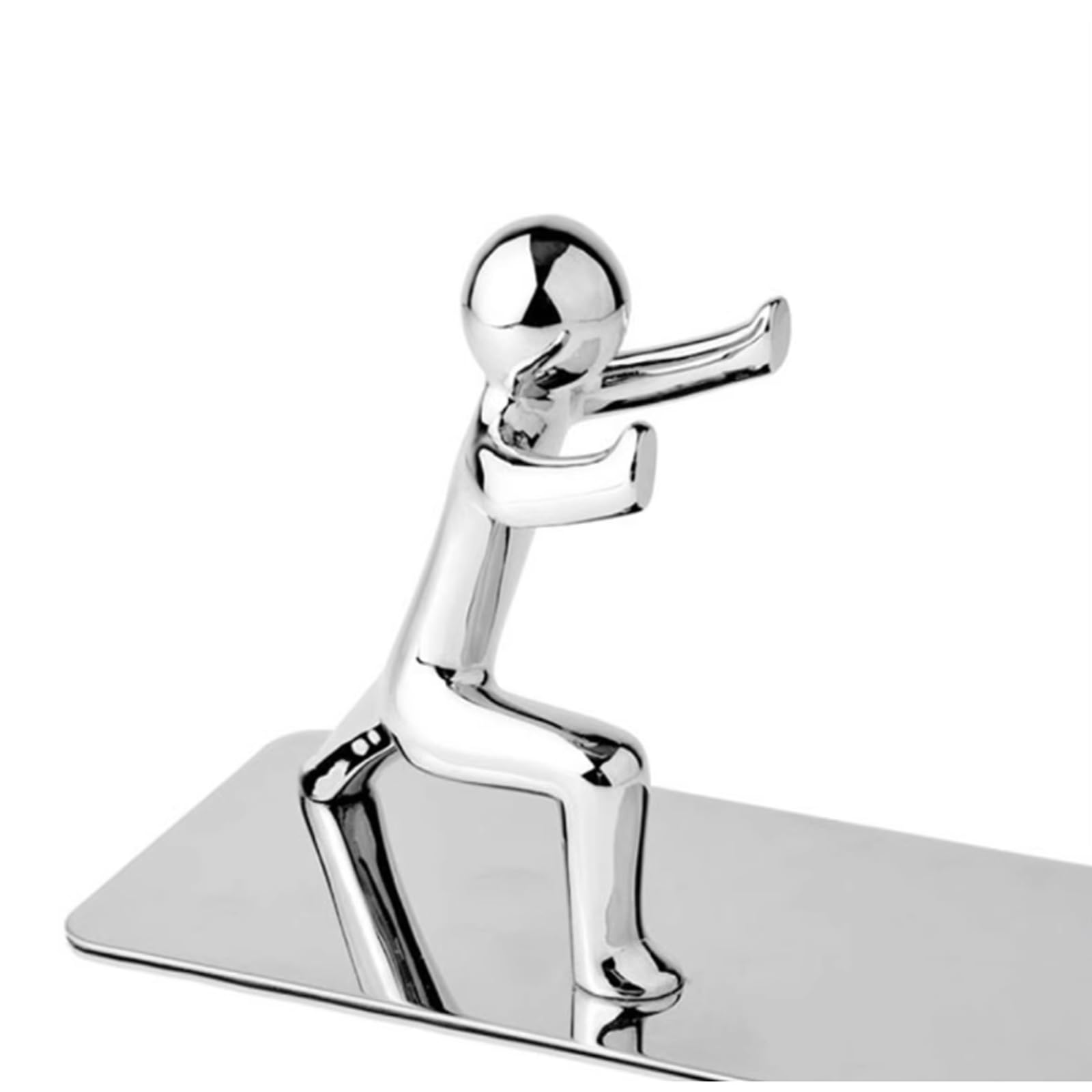 Wytrzymałe metalowe podpórki do książek ze stali nierdzewnej Kung Fu Man 1 para antypoślizgowych uchwytów na książki Nordic Creative Book Stopper