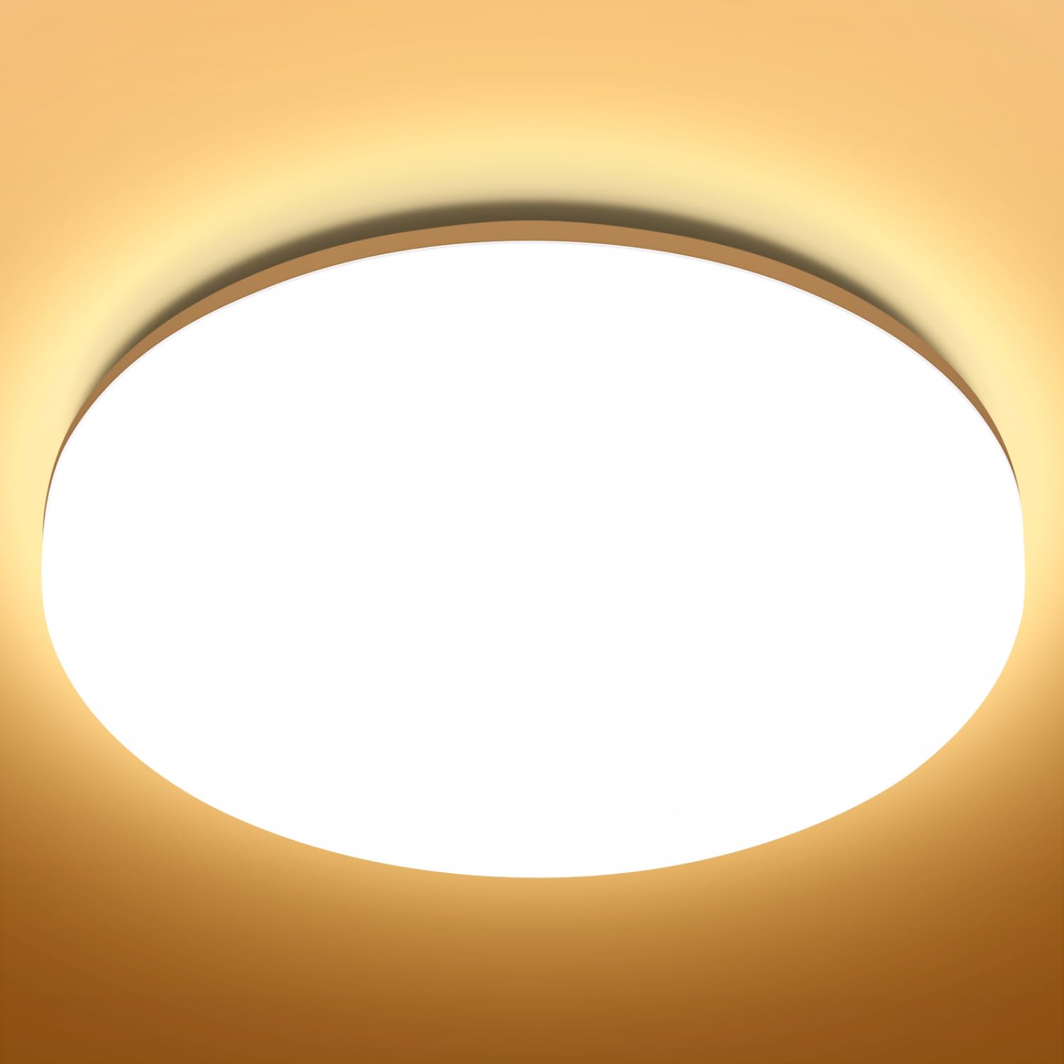 Aigostar Bathroom Ceiling Light IP54 Waterproof, 18W Modern Round Flush LED Ceiling Light for Kitchen 2000lm, 3000K Warm White, 131W Equivalent Ø22cm