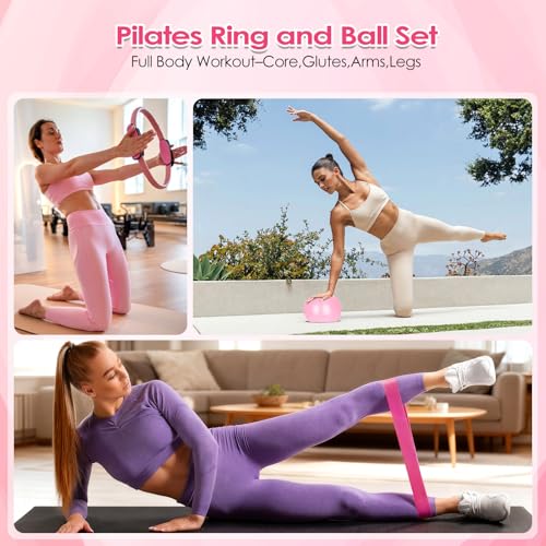 Image of Pilates Set, Pilates Ring Set, Yoga Equipment, Pilates Accessories, Pilates Set for Women, Pilates Ring and Ball, Pilates Set, Pilates, Circle, Pilates, Workout Set, 13 Pieces
