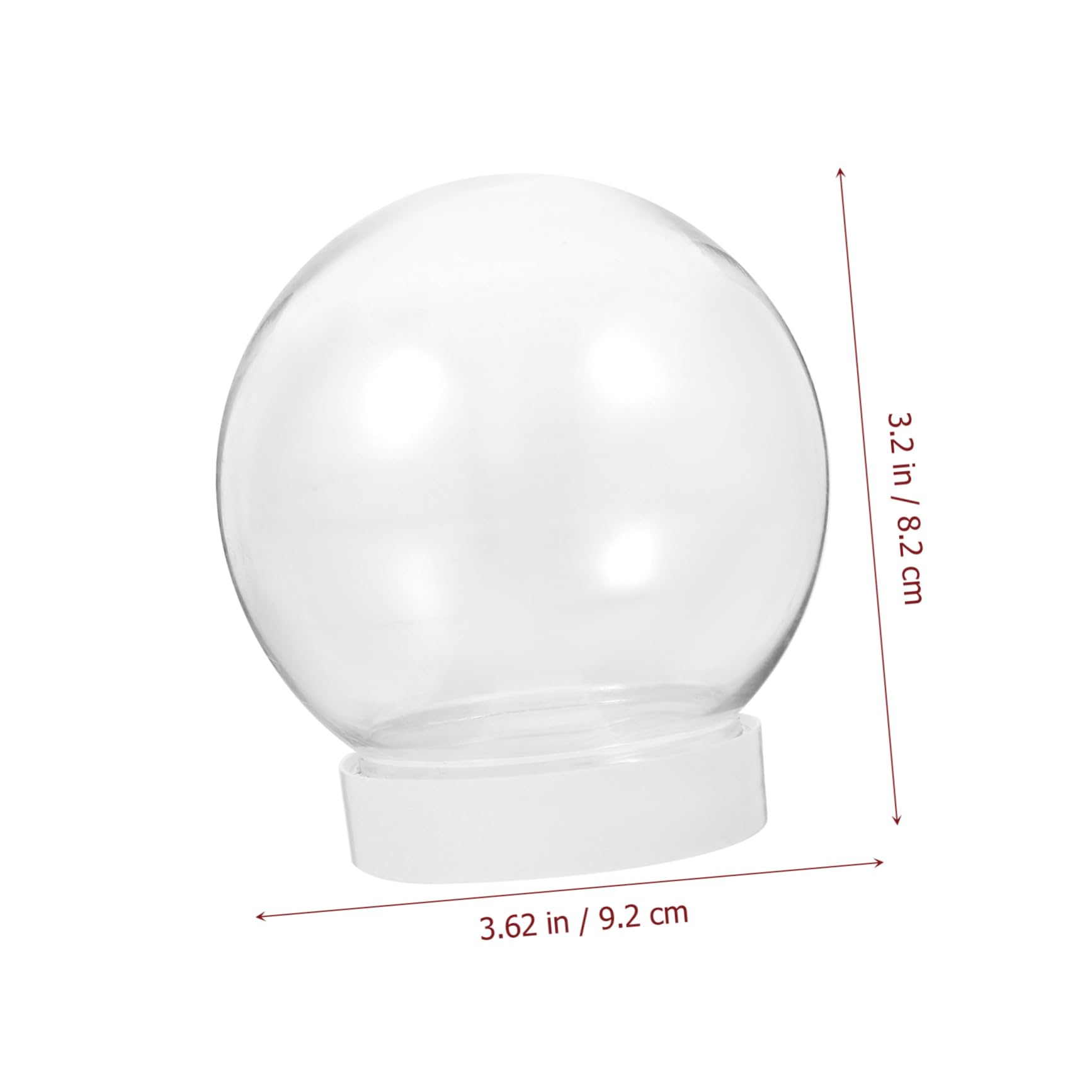 Amosfun DIY Schneekugeln Set - 10 Stück 270ml Weihnachtsdekoration Zum Selbstgestalten