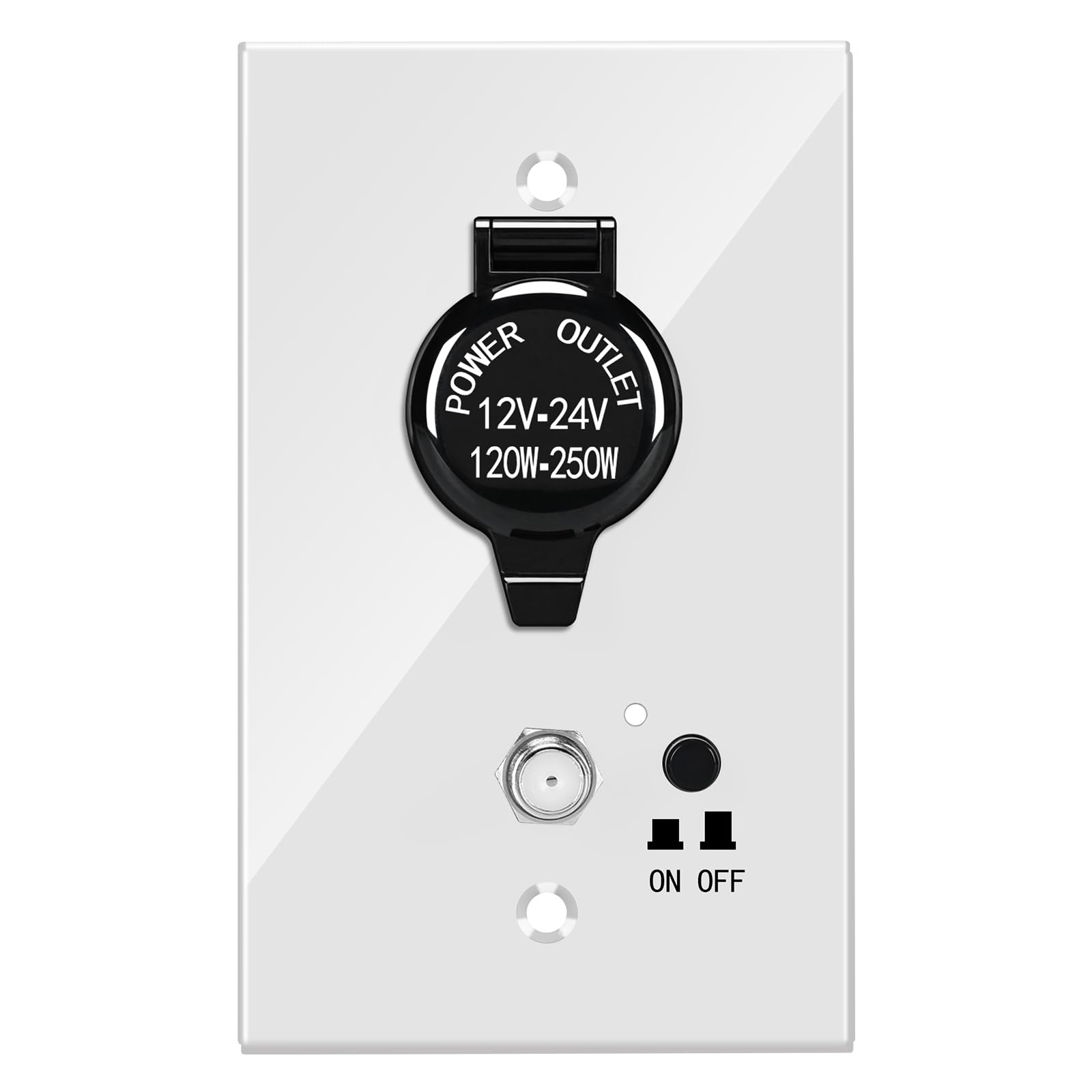 RV TV Antenna Panel, Briidea Motorhome TV Antenna Control Panel with a Cigarette Lighter Socket, Dual Separator for The Second TV, Sensitive Signal