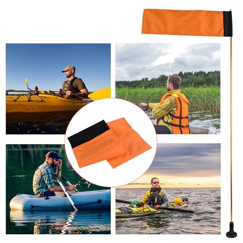 Bandera de kayak grande para solucionar la falta de visibilidad de embarcaciones pequeñas 8