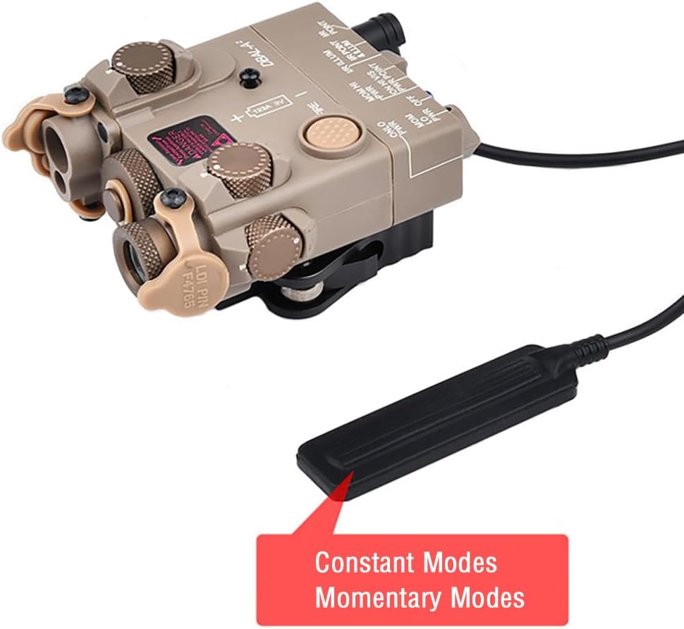 Plastic DBAL-A2 Box Laser Sights，with IR Laser + Red/Green/Blue Laser Sight + IR Light Illuminator Night Vision Flashlight，with Pressure Switch(Constant/Momentary Modes)，Fits for 20mm Picatinny Rail