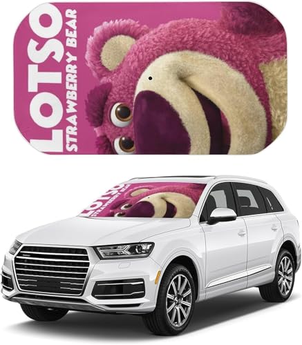 ロッツォ 車用 サンシェード 折り畳み式 遮光 強力断熱 車内用品 紫外線反射 取付け簡単 車保護 汎用 Suv 小型トラック 133x73cm