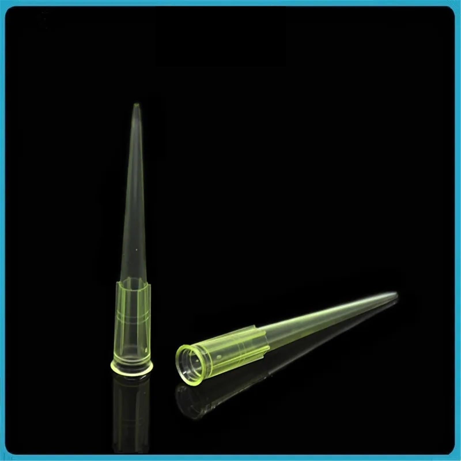 Kunststoff-Pipettenspitzen 5, x 50 mm, passend for die meisten Pipetten, Einweg-PP-Universalpipettenspitzen, gelb, for 20–200 µl, 1000 Stück/Packung