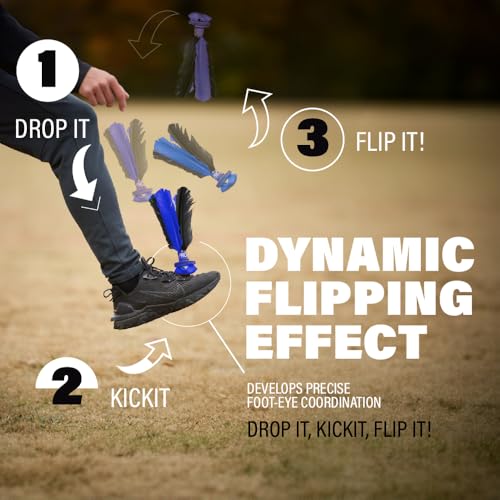 Image of Kickit | The Original Birdie Soccer PRO Trainer | Play Outdoors, Indoors or Backyard, Beach or Tailgate, All Ages Fun & Travel Friendly (Black & Red)