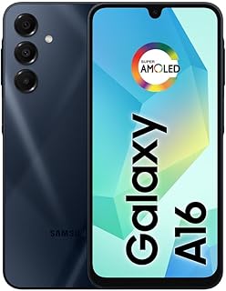 Samsung Celular Galaxy A16, 128GB + 4GB RAM, Câmera de até 50MP, Tela 6.7", NFC, IP54, Bateria 5000 mAh (Preto) - Produto 6 mais recomendado com 4.7 estrelas