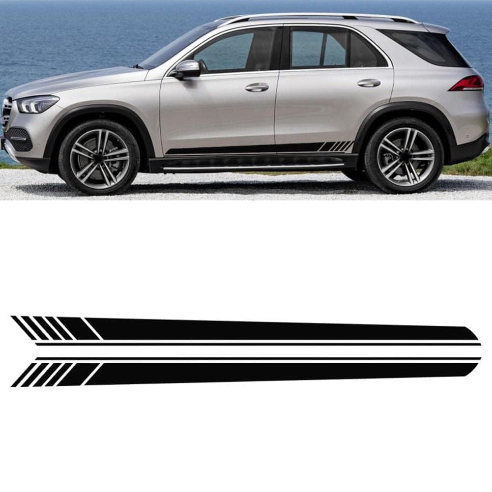 UNCLE LIAO Car Side Skirt For Mercedes Benz GLE GLK ML Class AMG W164 W166 GLE350 GLE400 Auto Car Door Sticker Side Step Skirt.,Yellow