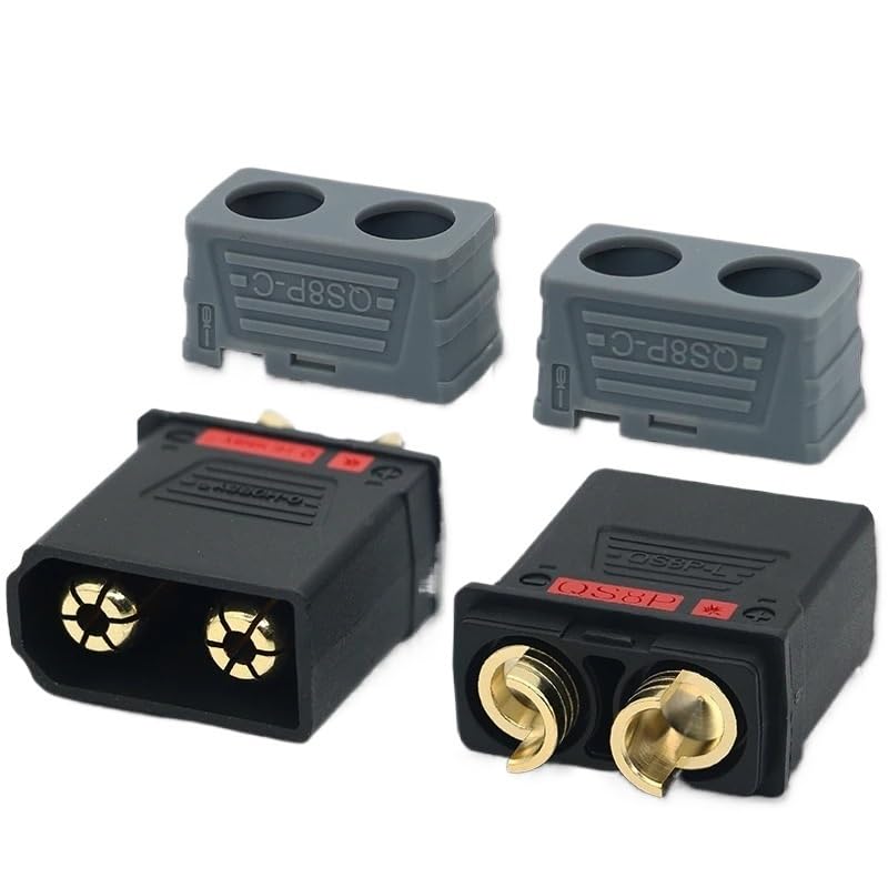 Connecteur QS8P-L mâle avec isolation antidéflagrante et fiches en laiton plaqué or