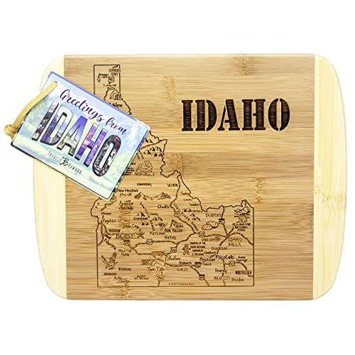 Image of Totally Bamboo A Slice of Life Idaho Engraved Map Cutting Board