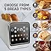 Inspirex Touch Screen Toaster - 4 Slice Long Extra-Wide Slots - 5 Bread Type and 6 Browning Levels - Defrost, Reheat, Favorite, Single Slot Settings - Stainless Steel