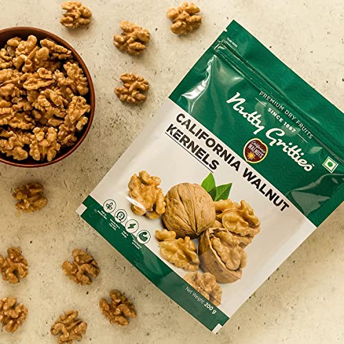 Image of Nutty Gritties Mixed Dry Fruits and Berries Combo, 1.2Kg | California Almonds, Cashews Nuts, Long Green Raisins, California Walnuts Kernels, Roasted Salted Pistachios Pista, Mix Berries (200g Each)
