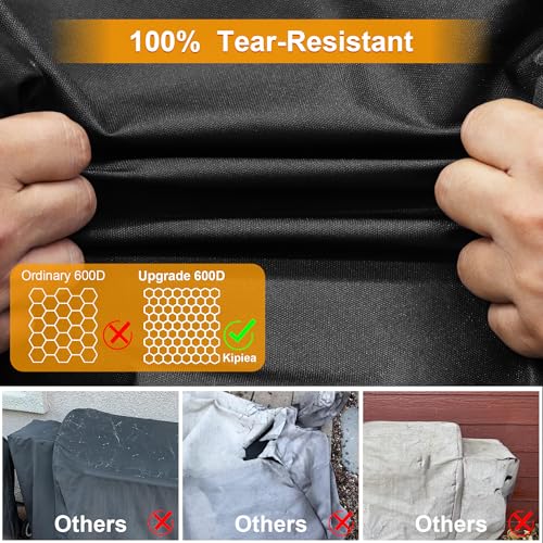 Image of Kipiea 600D Pellet Grill Cover for Pit Boss Navigator 850 /1300, Competition 1250, Waterproof BBQ Smoker Cover, UV Resistant, No Tear, No Fading
