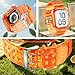 Clear Watch Band for Apple Watch 38mm 40mm 41mm Transparent Crystal Sports Band Compatible with Apple iWatch Series 9 8 SE 7 6 5 4 3 2 1 (Orange 38/40/41mm)