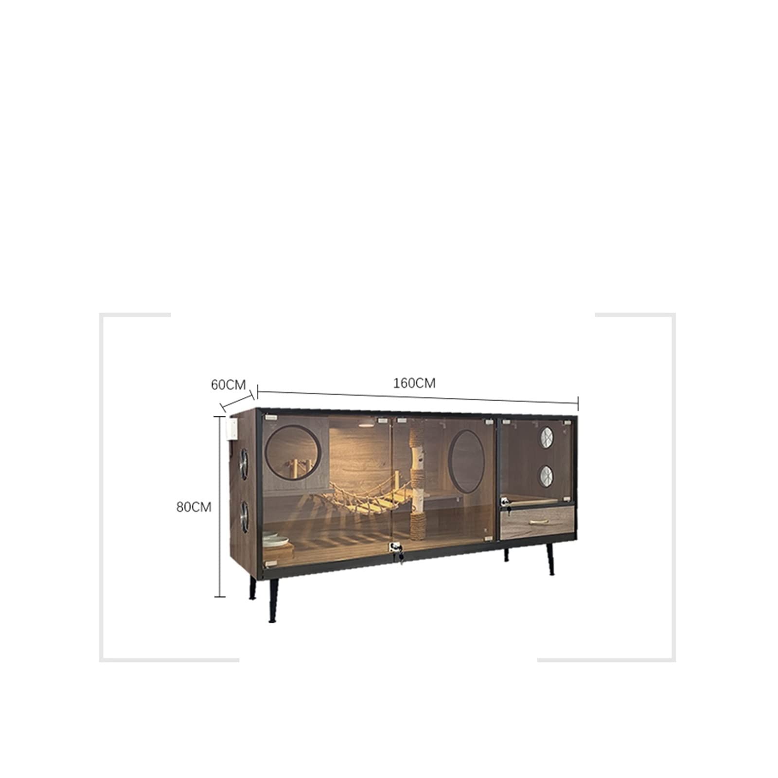Casa per Gatti Luxury Cat Litter Cat Villa Four Seasons General Deeping Room Cat Gage Cage Cat House Pet può essere personalizzato Casetta per Gatto (Color : Breathable style)