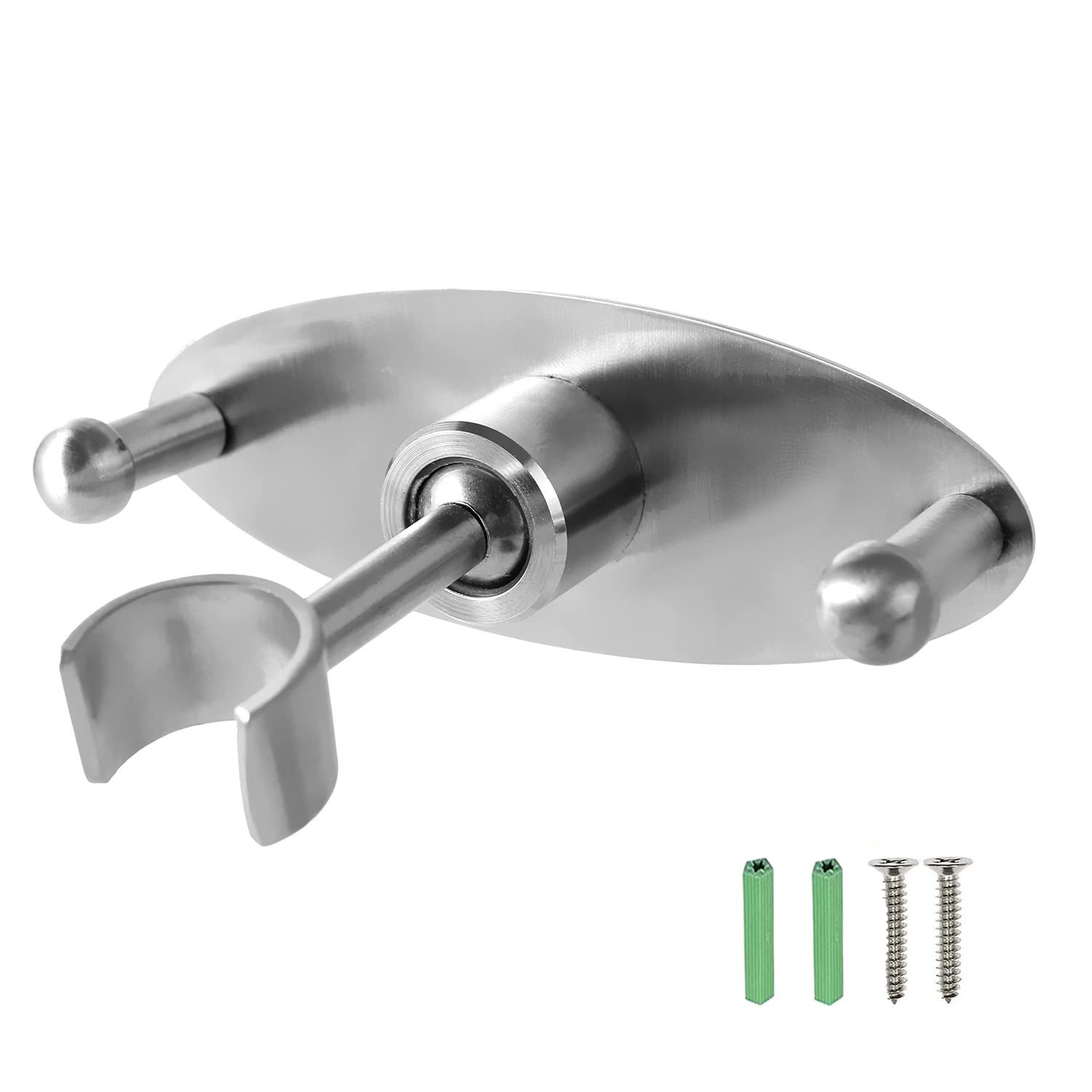 Stainless Steel Shower Head Holder 360°Adjustable Handheld Shower Head