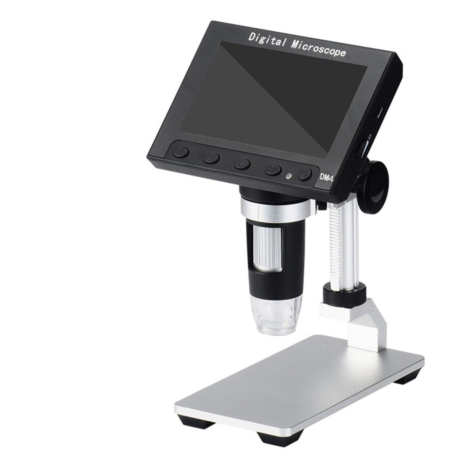 LNHHG 1000X LED Digital Microscope，Electronic Video Microscope with 4.3 Inch Display Lifting Stand f/Motherboard Repairing(Metal Base)