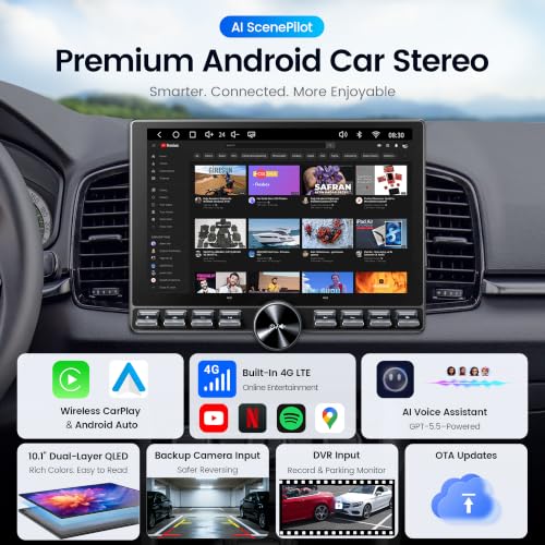 ATOTO S8 Gen4 10.1-Inch Floating Android Car Stereo With 4G LTE and Wireless CarPlay - Image 3