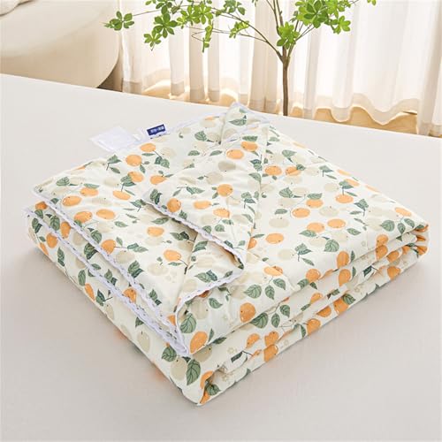 Edredón refrescante de verano lavable en microfibra estampada de 180x220 cm 3