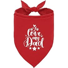 I Love My Dad Dog Bandana, Dog Bandana, Dog Scarf Accessories, Pet Dog Triangle Scarf, Dog Bandana Pet Scarf, Dog Bandana for Small Medium Large Dogs, Gift for Dog Dad B31