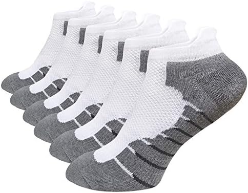 Men's Performance No Show Athletic Socks Running Sports Comfort Cushioned Tab Socks（6 Pairs） (6Pairs-Multicoloured 02 No Show, XX-Large(US MEN 12.5-15.5))