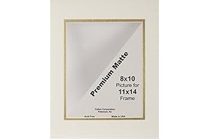 C. Allen Callen Photo Mat: 11 x 14-Inch, Beveled, Ivory with Gold...