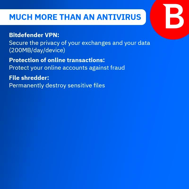 Bitdefender Antivirus Plus - 3 Devices | 1 year Subscription | PC Activation Code by email - Image 2