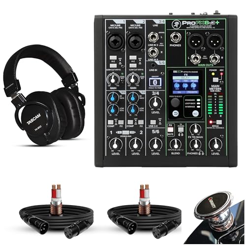 Mackie ProFX6v3+ 6-channel Mixer with Effects, Bluetooth and USB Bundle - Includes Studio Mixing...