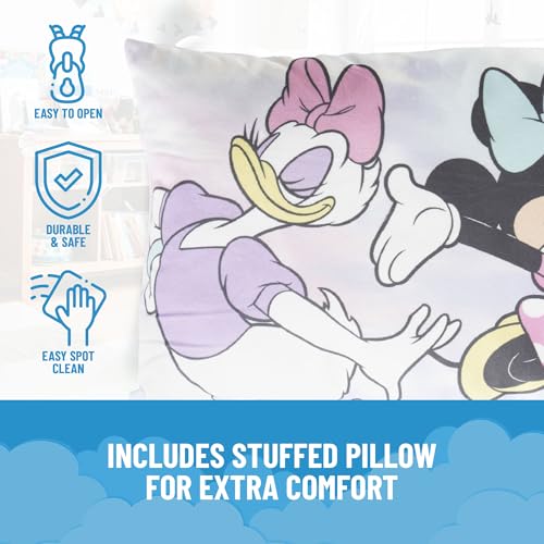 Image of Jay Franco Kids Slumber Bag and Pillow - 54 x 27 Inch Comfy Indoor Sleeping Bag for School and Sleepovers, 2 Piece Set, Purple - Minnie Mouse