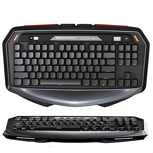 Image of ZORNHER MAX870 Wireless Mechanical Gaming Keyboard,80% Black Custom Creamy Sound Keyboard with Shine Through PBT Keycaps,Pre-lubed Linear Switches,Hot-Swappable,RGB Backlit,2.4GHz /USB-C /BT5.0